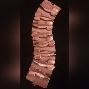 c1940's RENOIR COPPER LEAF BRACELET 1.75" W X 7" L